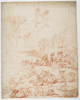 KT 1994 019
<br/>
De verkondiging aan de herders
<br/>
<em>Maes, Nicolaes (1634-1693) - toegeschreven aan</em>